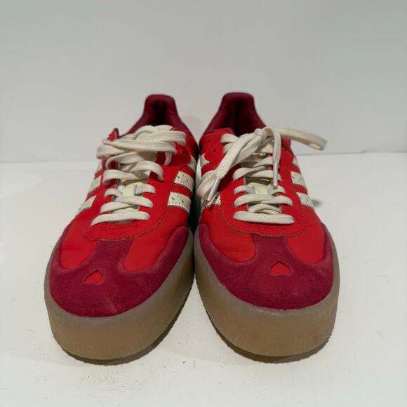 Adidas Women's Samba Valentine's Day Sneakers Red Pink 10 Platform Leather - Picture 2 of 9